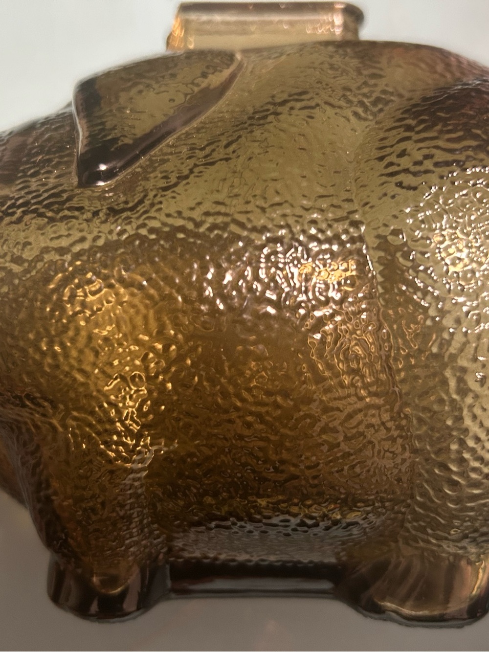 Decorative Amber Glass Elephant Accent Figure - Home Accents